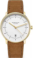 Sternglas Naos Edition Heritage White Dial Brown Leather Strap S01-NAE02-WL02