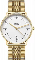Sternglas Naos Edition Heritage White Dial Yellow Gold PVD Bracelet S01-NAE02-ME09