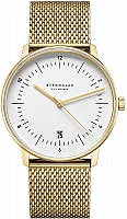 Sternglas Naos Edition Heritage White Dial Yellow Gold PVD Bracelet S01-NAE02-MI05