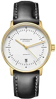 Sternglas Naos Edition Heritage Automatic White Dial Black Leather Strap S02-NAE02-BR04
