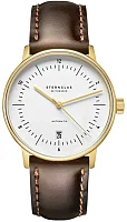 Sternglas Naos Edition Heritage Automatic White Dial Brown Leather Strap S02-NAE02-BR01