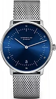 Sternglas Naos Quartz Date Blue Dial Mesh S01-NA06-MI04