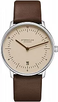 Sternglas Naos Quartz Date Sand Dial Premium Dark Brown Strap S01-NA54-PR04
