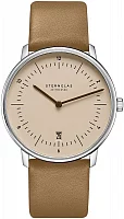 Sternglas Naos Quartz Date Sand Dial Premium Brown Strap S01-NA54-PR01