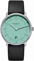 Sternglas Naos Quartz Date Turquoise Dial Black Strap S01-NA37-PR07