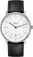 Sternglas Naos Quartz Date White Dial Black Strap Bremen Special Edition S01-NAH01-EB08
