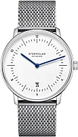 Sternglas Naos Quartz Date White Dial Mesh S01-NA44-MI04