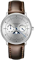 Sternglas Naos Quartz Moonphase Day-Date Silver Dial S01-NM52-BR03