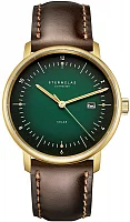 Sternglas Naos Solar Date Green Dial Brown Leather Strap S01-NS22-BR01