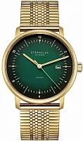 Sternglas Naos Solar Date Green Dial Gold PVD Bracelet S01-NS22-ME09