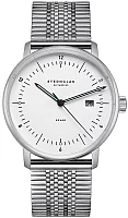 Sternglas Naos Solar Date White Dial Steel Bracelet S01-NS01-ME08