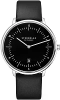 Sternglas Naos XL Quartz Date Black Dial Black Strap S01-NX53-PR07