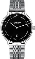 Sternglas Naos XL Quartz Date Black Dial SuperSlim Bracelet S01-NX53-ME08