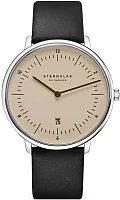 Sternglas Naos XL Quartz Date Sand Dial Black Strap S01-NX54-PR07