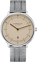 Sternglas Naos XL Quartz Date Sand Dial SuperSlim Bracelet S01-NX54-ME08