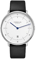 Sternglas Naos XL Quartz Date White Dial Black Strap S01-NX44-PR07