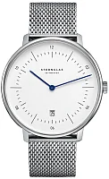Sternglas Naos XL Quartz Date White Dial Milanaise Bracelet S01-NX44-MI04