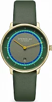 Sternglas Naos XS Quartz Date Edition Argo Green Dial Yellow Gold PVD S01-NDA22-KL09