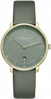 Sternglas Naos XS Quartz Date Edition Flora Sage Yellow Gold PVD S01-ND62-KL09