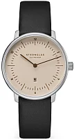 Sternglas Naos XS Quartz Date Sand Dial Black Leather Strap S01-ND54-KL05