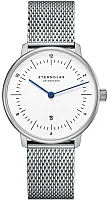 Sternglas Naos XS Quartz Date White Dial Mesh S01-ND44-MI01