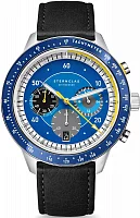 Sternglas Tachymeter 2.0 Meca-Quartz Chrono Dark Blue Dial Modena Black Leather Strap S01-TM06-MO01