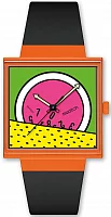 Swatch Square Bioceramic WHAT IF BREAK FREE BREAKS Keith Haring SO34Z101