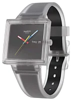 Swatch Square Biosourced WHAT IF... SEE THRU BLACK? SO38K700