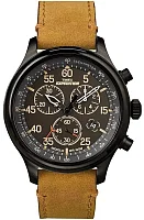 Timex Expedition Field Chronograph 43mm Leather Strap TW4B12300