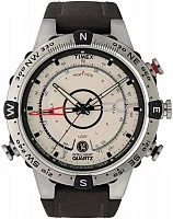 Timex Expedition North Intelligent Quartz Tide Temp Compass 45mm Leather Strap Indiglo T2N721