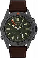 Timex Expedition North Tide Temp Compass 43mm Eco-Friendly Leather Strap Indiglo TW2V04000