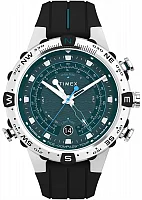 Timex Expedition North Intelligent Quartz Tide Temp Compass 45mm Silicone Strap Indiglo TW2W24200