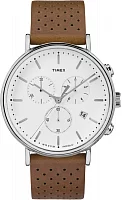 Timex Fairfield Chronograph 41mm Leather Strap Indiglo TW2R26700
