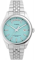 Timex Legacy Day-Date 36mm Stainless Steel Bracelet Ice Blue TW2V68400