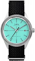 Timex Marlin Jet Automatic 38mm Ice Blue Fabric Strap TW2Y06400