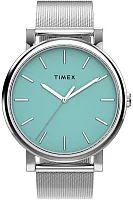 Timex OG 38mm Stainless Steel Mesh Bracelet Ice Blue TW2Y69000