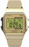 Timex T80 34mm Stainless Steel Gold PVD Bracelet Indiglo TW2W68100