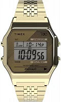 Timex T80 34mm Stainless Steel Gold PVD Bracelet Indiglo TW2R79200
