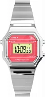 Timex T80 Mini 27mm Stainless Steel Expansion Band Indiglo TW2U94200