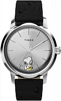 Timex x Peanuts Marlin Automatic Saxophonist 40mm Leather Strap Watch TW2W68800