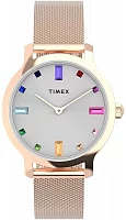 Timex Transcend 31mm Stainless Steel Rose Gold PVD Mesh TW2W46100