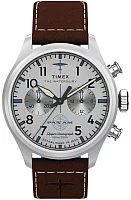 Timex Waterbury GMT x Pan Am Brown Leather Strap 42mm TW2Y38700
