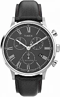 Timex Waterbury Standard Chronograph 40mm Leather Strap Indiglo TW2U88300