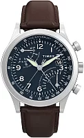 Timex Waterbury Traditional Flyback Chronograph 43mm Leather Strap TW2W47900
