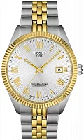 Tissot Ballade Powermatic 80 COSC Chronometer 39mm Silver Dial Yellow Gold PVD T156.408.22.033.00