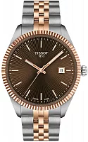 Tissot Ballade Quartz 40mm Brown Dial Bicolor Rose Gold PVD T156.410.22.291.01