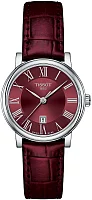 Tissot Carson Lady Quartz Burgundy Leather Red Dial T122.210.16.373.00