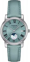 Tissot Carson Lady Quartz Moonphase Blue Leather Strap Blue Dial T122.223.16.353.00