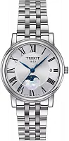 Tissot Carson Lady Quartz Moonphase Steel Bracelet Silver Dial T122.223.11.033.00