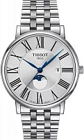 Tissot Carson Quartz Moonphase Steel Bracelet Silver Dial T122.423.11.033.00